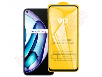 9H 9D tempered glass screen protector with black frame for Oppo Realme Q3t