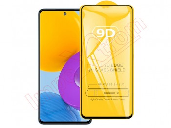 9H 9D tempered glass screen protector with black frame for Samsung Galaxy M52 5G, SM-M526B