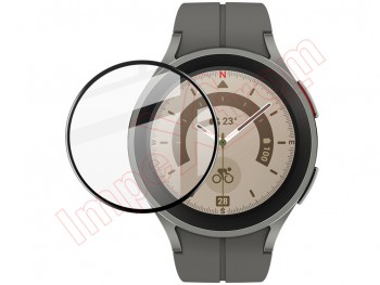 Screen protector with black frame for smartwatch Samsung Galaxy Watch5 Pro 45mm, SM-R925F