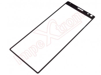 Protector de pantalla de cristal templado 9H con marco negro para Sony Xperia 10, I3113 / I3123 / I4113 / I4193