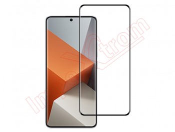 Tempered glass screen protector with black frame for Xiaomi Redmi Note 13 Pro+, 23090RA98C