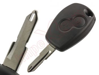 Carcasa genérica compatible para Renault Kangoo, Opel Movano, Nissan Primastar con espadin, 2 botones