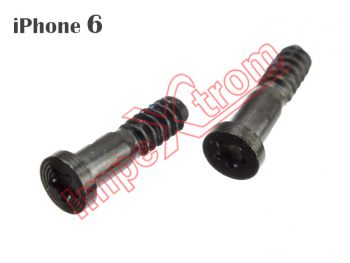Set of 2 black pentalobe screw for Apple Phone 6