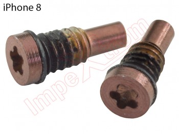 2 rose gold pentalobe 0.8 (TS1) screw set for Apple iPhone 8, A1905 / A1906