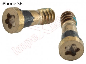 Set 2 pentalobe screws for Iphone SE (2016) A1662, A1723, A1724, golden