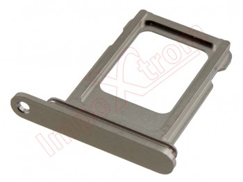 bandeja tarjeta sim color blanco titanio (white titanium) para iPhone 15 pro / 15 pro max, a3106