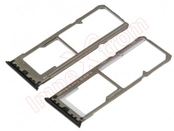 Black Dual SIM/SD tray for Oppo A3, CPH1837
