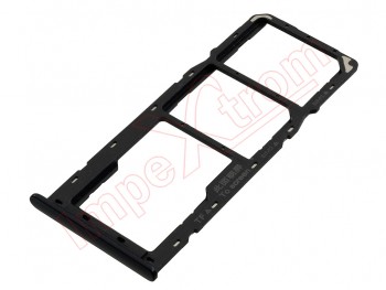 Bandeja Dual SIM + microSD negra para Oppo A5s / AX5s