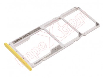 Dual SIM + microSD yellow (poco yellow) card tray for Xiaomi Poco M4 5G, MZB0BRZIN