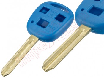 Blue housing compatible for Toyota Camry remote controls, 3 buttons