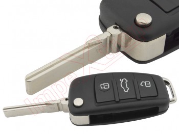 Generic product - Remote control 3 buttons 434MHz 8X0 837 220 Keyless GO for Audi, with emergency blade