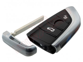 Producto Genérico - Telemando de 3 botones 868MHz FSK 9337244-01 "smart key" llave inteligente para BMW, con espadín