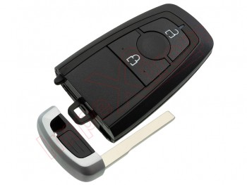 Producto genérico - Telemando 2 botones llave inteligente "Smart Key" 433 Mhz FSK HC3T-15K601-DB para Ford Ecosport, con espadín de emergencia
