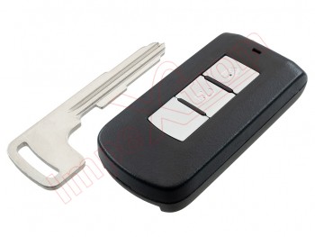 Generic product - Remote control 2 buttons smart key "Smart Key" 433 Mhz 8637B107 for Mitsubishi, with emergency blade
