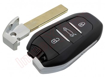 Generic product - Remote control 3 buttons 433.92MHz FSK PCF7953M smart key for Citroen C4 Cactus / Peugeot 508, with blade HU83