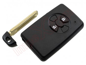 Producto genérico - Telemando 2 botones llave inteligente "Smart Key" 433 Mhz ASK 0111 para Toyota, con espadín de emergencia
