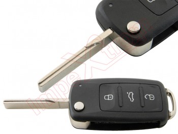 Generic product - Remote control 3 buttons 433MHz ASK 5K0 837 202 AJ Keyless for Volkswagen Golf VI, with blade