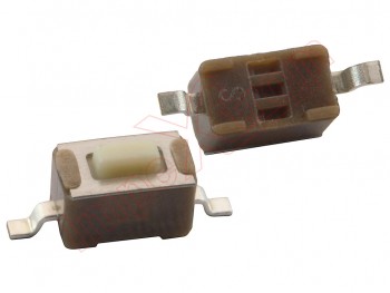 Switch / interruptor tactil 6x3.5x3.5mm con actuador de 4.3mm 2.5N 260gf 50mA 12VDC, SPST Gull wing