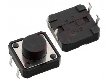 Pulsador / switch / interruptor lateral genérico negro 12 x 12 mm 7 mm SPST