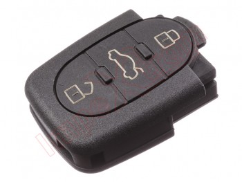 Producto Genérico - Carcasa llave para Telemando Volkswagen y Audi de 3 botones